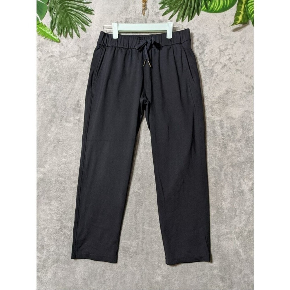 AJISAI Women Activewear Workout Sweatpants Drawstring Pockets Black Size 6